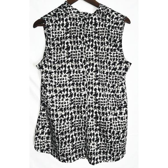 Apt. 9 Women's Large Black White & Gray Sleeveless Cowl Neck Top - Picture 2 of 4
